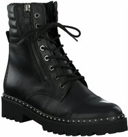 Damen-Schnürboots aus Leder 901933 (Schwarz)