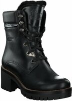 Damen-Schnürboots aus Leder 904177 (Schwarz)