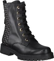 Damen-Schnürboots aus Leder 903619 (Schwarz)