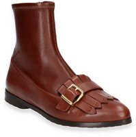 Damen-Stiefeletten aus Leder 824318 (Braun)