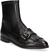 Damen-Stiefeletten aus Leder 824914 (Schwarz)