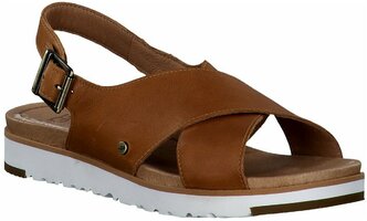 Damen-Sandalen aus Leder 904387 (Braun)