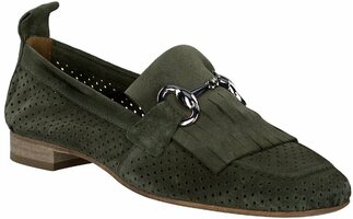 Damen-Slipper aus Leder 908848 (Oliv)