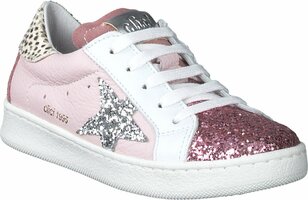 Clic Schnür-Halbschuhe für Kinder 840944 (Weiß/Rosa)
