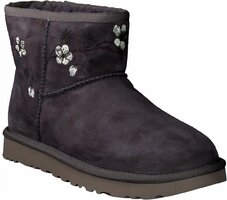 Damen-Winterboots aus Leder 904466 (Grau)