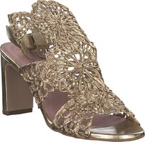 Damen-Sandalen aus Leder 771429 (Gold)