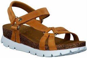 Damen-Sandalen aus Leder 906049 (Orange)