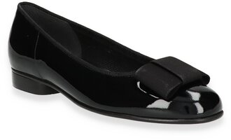 Damen-Ballerinas aus Leder 160866 (Schwarz)