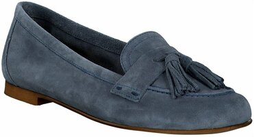 Damen-Slipper aus Leder 873263 (Hellblau)