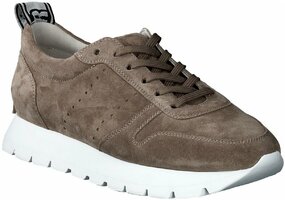 Damen-Schnürschuhe aus Leder 873846 (Grau)