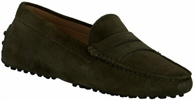Damen-Mokassins aus Leder 909816 (Oliv)