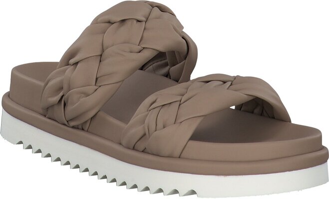 Homers Damen-Pantoletten aus Leder 180300955176 (Beige) online kaufen ...
