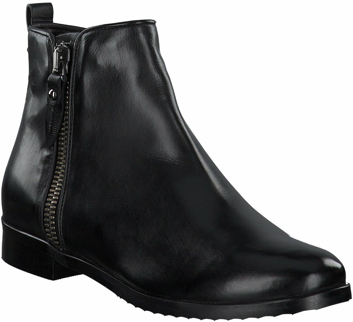 Maripe Flache Stiefeletten Fur Damen In Schwarz Stiefeletten Fur Damen Schwarz Leder Damenschuhe Stiefeletten