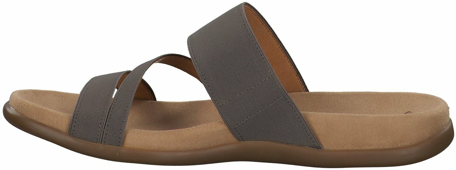 Flache Damen Pantoletten 462470 (Grau) Flache Damen Pantoletten 462470 (Grau)