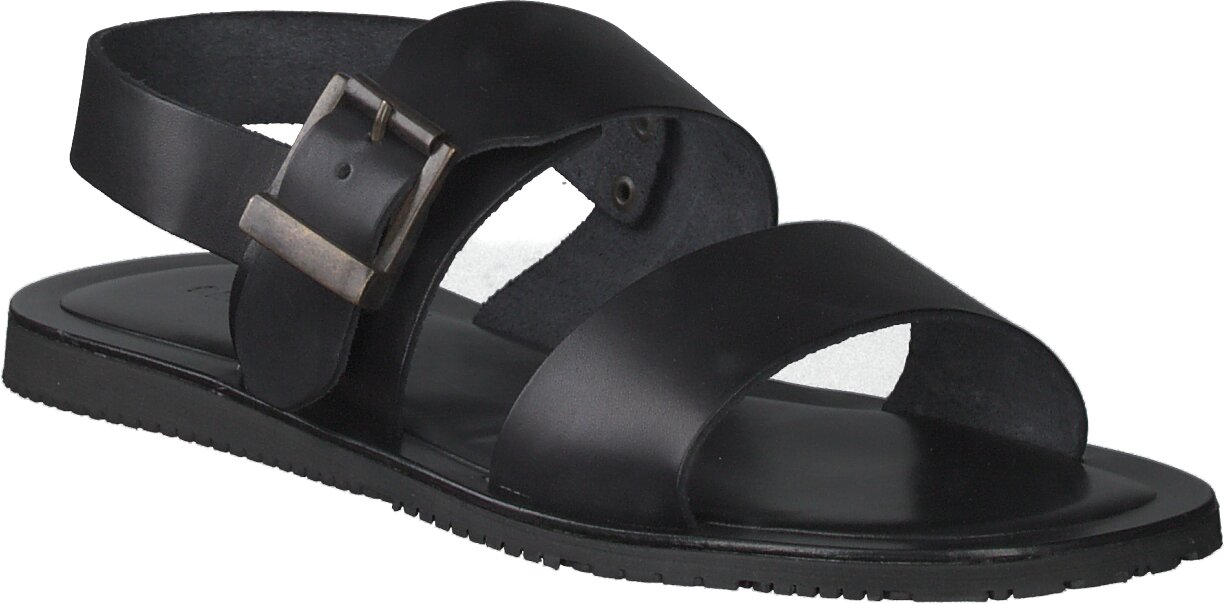 Leder Sandalen in Schwarz Leder Sandalen in Schwarz