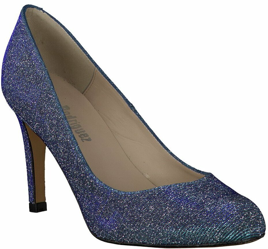 Eddie Rodriguez Leder Pumps In Blau Metallic Pumps Blau Textil Damenschuhe Pumps