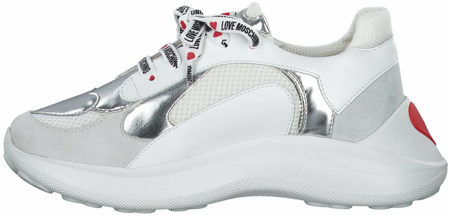 Gisy: Love Moschino Damen Schnürschuhe 820726 (WeißBunt Gisy: Love Moschino Damen Schnürschuhe 820726 (WeißBunt