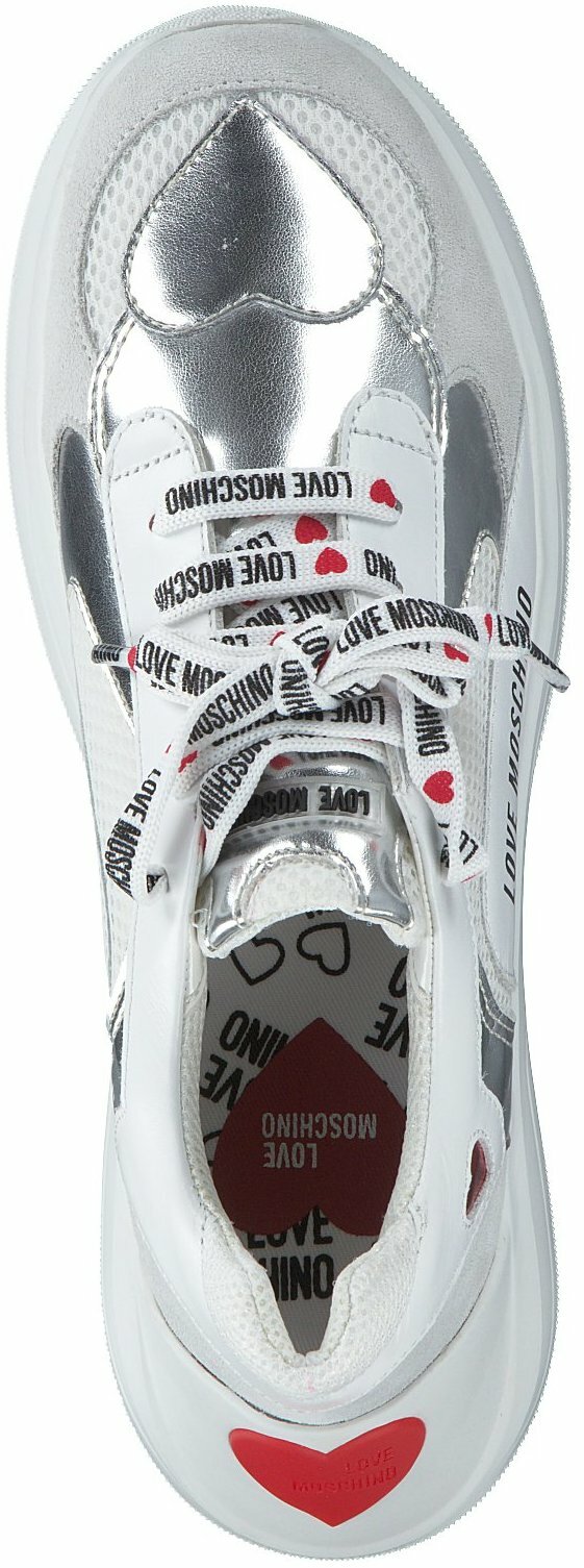 Gisy: Love Moschino Damen Schnürschuhe 820726 (WeißBunt Gisy: Love Moschino Damen Schnürschuhe 820726 (WeißBunt